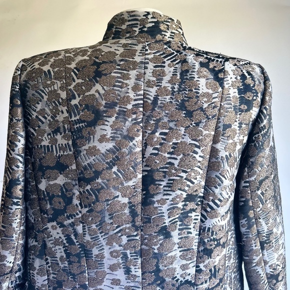 Lafayette Grey Black Cream Polyester Blazer size 14 - Picture 6 of 15